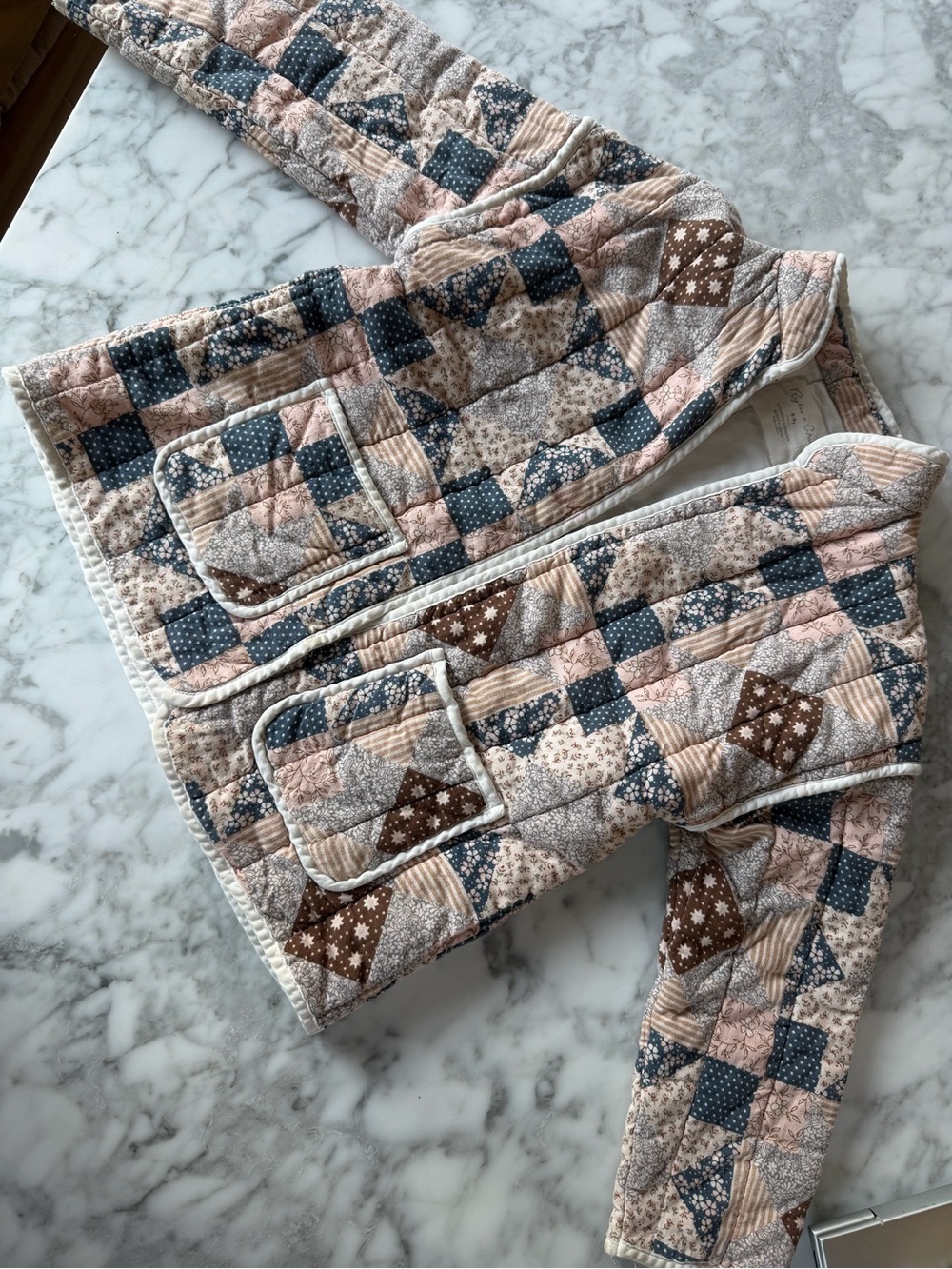 Rylee and Cru Quilt Fabric Coat 8/9